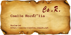 Cselle Rozália névjegykártya