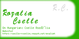 rozalia cselle business card